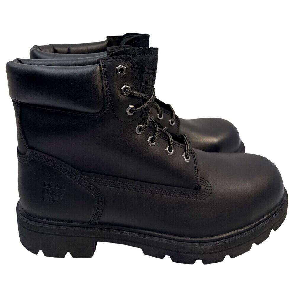 Timberland PRO Work Boots Composite Toe Men's‎ 13 M 6" Sawhorse Black Leather